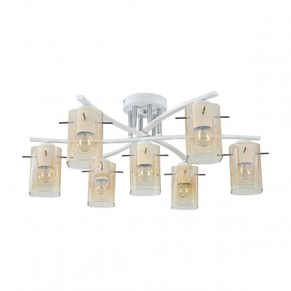 Потолочная люстра Escada Iberis 1101/7P White цвет янтарный, мощность 280 Вт
