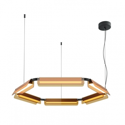 Подвесной светодиодный светильник Maytoni Flat MOD296PL-L60BC3K цвет коричневый