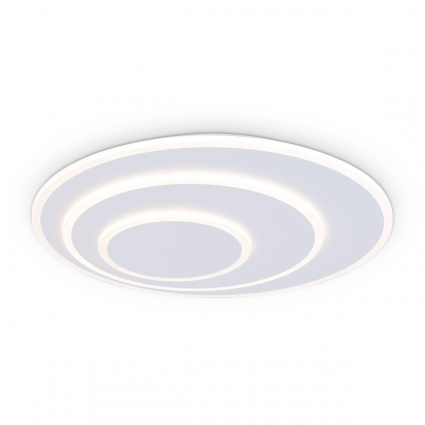 Потолочный светодиодный светильник Ambrella light Acrylica Disk FA7707 в стиле Хай-тек, цвет белый