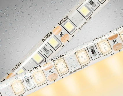 Светодиодная влагозащищенная лента Ambrella Light 9,6W/m 120LED/m 2835SMD теплый белый 5M GS1201, цвет белый, мощность 48 Вт