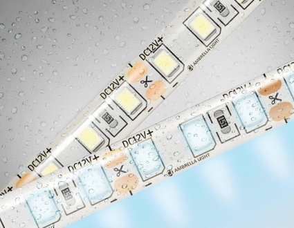 Светодиодная влагозащищенная лента Ambrella Light 9,6W/m 120LED/m 2835SMD холодный белый 5M GS1203, цвет белый, мощность 48 Вт