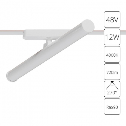 Трековый светодиодный светильник Arte Lamp Rapid A6165PL-1WH в современном стиле, цвет белый