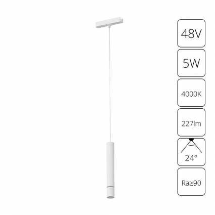 Трековый светодиодный светильник Arte Lamp Rapid A6159PL-1WH в современном стиле, цвет белый