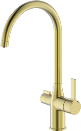 Смеситель для кухни Iddis Pure PURMGFJi05 матовое золото однорычажный, длина излива 20.35 см