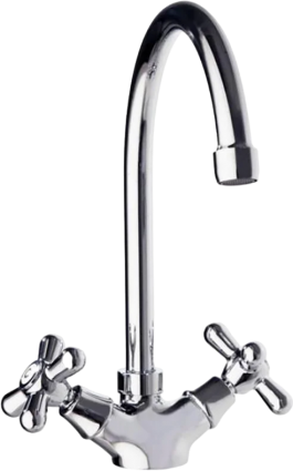 Смеситель для кухни Ramonsoler Gaudi 3110C хром двухвентильный, длина излива 19 см