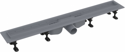 Душевой лоток AlcaPlast Optima APZ12-950 с опорами, серый, в пол около стены