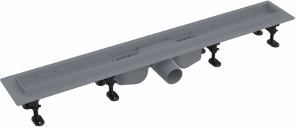 Душевой лоток AlcaPlast Optima APZ12-850 с опорами, серый, в пол около стены