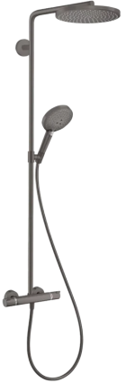 Душевая стойка Hansgrohe Raindance Select S 27633340 черный хром штанга 108 см, шланг пластиковый 160 см