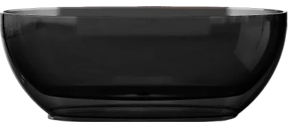 Ванна из полиэфирной смолы Abber Kristall AT9703 Onyx 170x75 см, отдельностоящая, овальная, с донным клапаном, черная, объем 240 л.