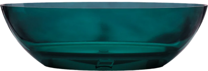 Ванна из полиэфирной смолы Abber Kristall AT9702 Aquamarin 180x85 см, отдельностоящая, овальная, с донным клапаном, голубая, объем 250 л.