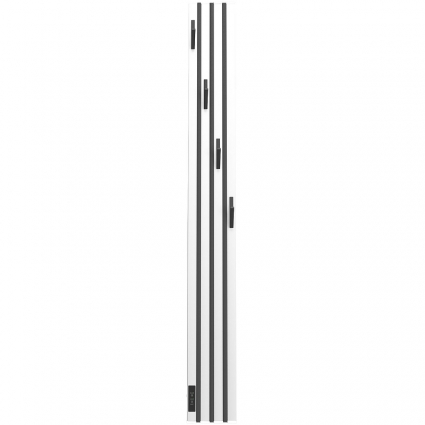 Полотенцесушитель электрический Point Пиано PN19722WB 15x120, белый, черный, I-образный