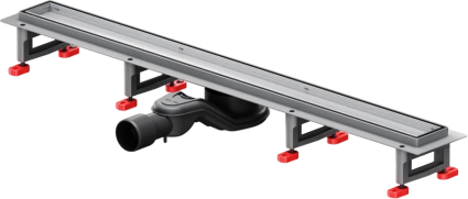 Душевой трап (лоток) Am.Pm MasterFlow Tile 80 см, сталь матовая, в пол, выпуск боковой