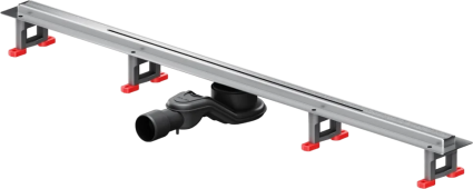 Душевой трап (лоток) Am.Pm MasterFlow Slim line 100 см, сталь матовая, в пол, выпуск боковой