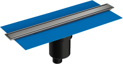 Душевой трап (лоток) VitrA Eco-Flow DK100 40 см, вертикальный сифон, матовый хром, в пол, выпуск боковой