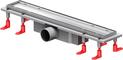 Душевой трап (лоток) Am.Pm PrimeFlow Tile 50 см, сталь матовая, в пол, выпуск боковой