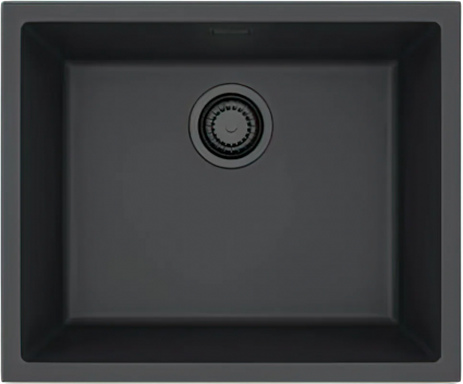 Мойка кухонная Alveus Omni Granital 30 deep black матовая, прямоугольная, 55x45 см