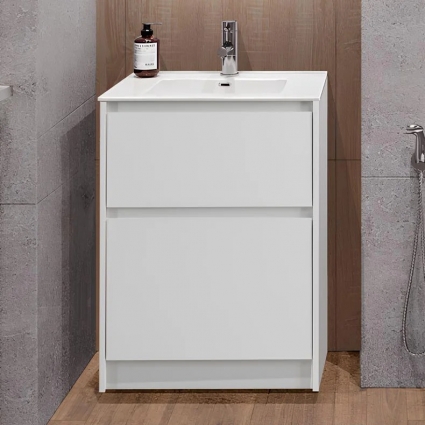 Тумба с раковиной BelBagno Kraft 39 60 напольная, bianco opaco, матовая, с ящиками