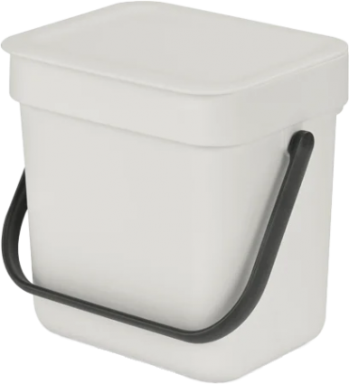 Мусорное ведро Brabantia Sort&Go 213229 3 л, светло-серое, напольное