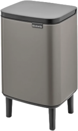 Мусорное ведро Brabantia Bo Hi 227202 7 л, платиновое в современном стиле