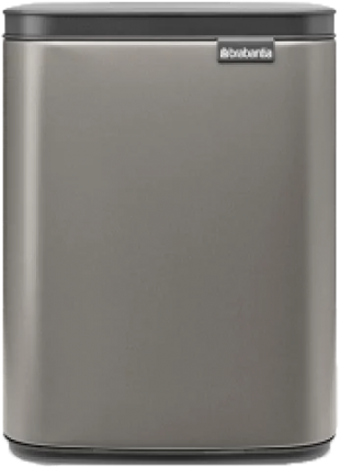 Мусорное ведро Brabantia Bo 222924 7 л, платиновое в современном стиле
