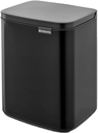 Мусорное ведро Brabantia Bo 222900 7 л, матовое черное в современном стиле