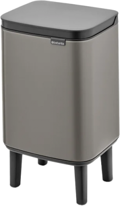 Мусорное ведро Brabantia Bo Hi 227127 4 л, платиновое, напольное