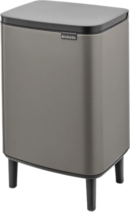 Мусорное ведро Brabantia Bo Hi 227288 12 л, платиновое в современном стиле