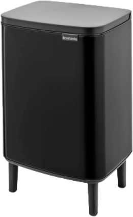 Мусорное ведро Brabantia Bo Hi 227226 12 л, матовое черное в современном стиле