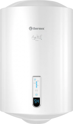 Накопительный водонагреватель Thermex Auga 111393 80 V Wi-Fi ТЭН, белый, с индикатором нагрева, с дисплеем