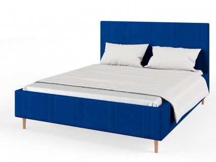 Кровать MYROOM Family Афина-2 180х200 синего цвета с подъемным механизмом, с ящиком для хранения