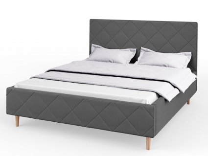 Кровать MYROOM Family Афина-1 160х200 серого цвета с подъемным механизмом , с ящиком для хранения