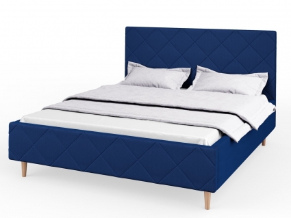 Кровать MYROOM Family Афина-1 160х200 синего цвета с подъемным механизмом , с ящиком для хранения