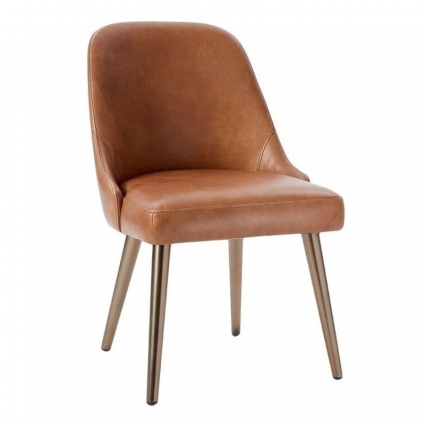 Стул IdealBeds Mid-Century коричневого цвета без подлокотников,  стиль скандинавский