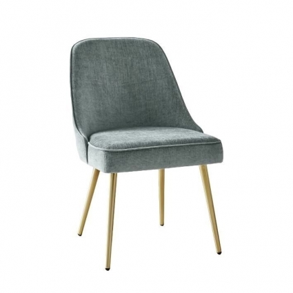 Стул IdealBeds Mid-Century серого цвета без подлокотников,  стиль современный