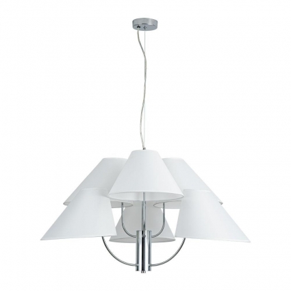 Подвесная люстра Arte Lamp Rondo A4086LM-6CC в стиле модерн, цвет белый