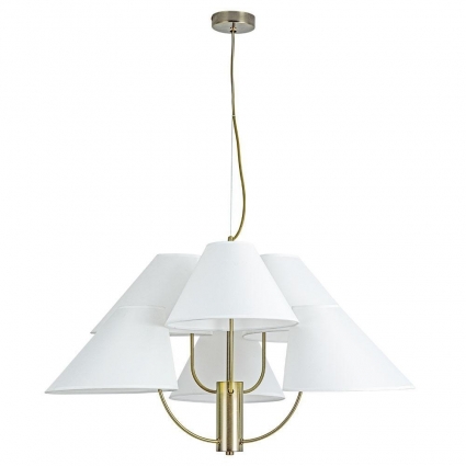 Подвесная люстра Arte Lamp Rondo A4086LM-6AB в стиле модерн, цвет белый
