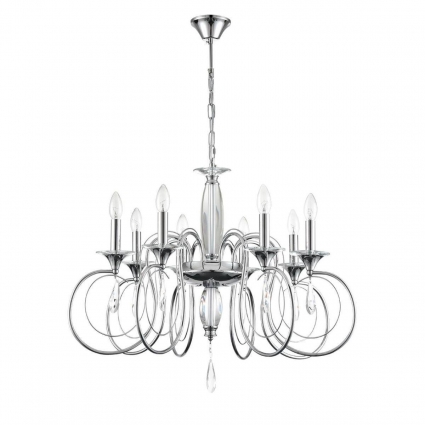 Подвесная люстра Lumion Classi Laoka 8032/8 в классическом стиле, цвет хром