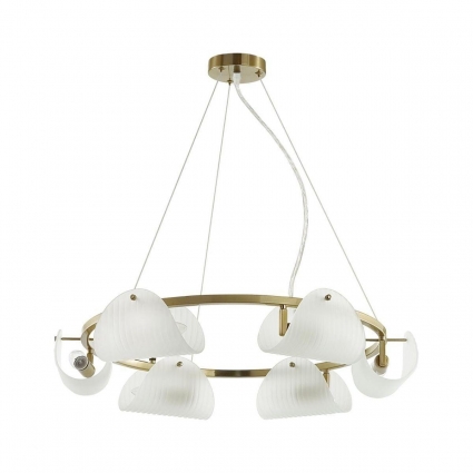 Подвесная люстра Lumion Neoclassi Fioro 6571/6 в стиле прованс, цвет белый