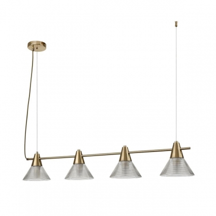 Подвесная люстра Lumion Moderni Corne 6596/4A в стиле модерн, цвет латунь
