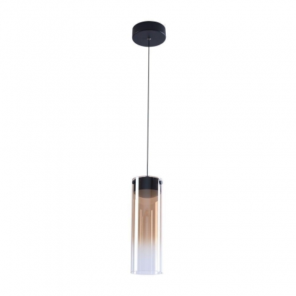 Подвесной светодиодный светильник Arte Lamp Lanterna A3606SP-8BK в современном стиле, цвет янтарный