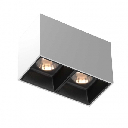 Потолочный светодиодный светильник Maytoni Technical Alfa Led C065CL-02-L12W3K-W в современном стиле, цвет белый