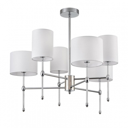 Подвесная люстра Lumion Classi Latti 6589/6C в стиле модерн, цвет белый