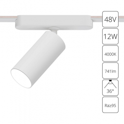 Трековый светодиодный светильник Arte Lamp Rapid A6158PL-1WH в современном стиле, цвет белый