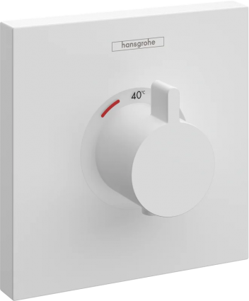Термостатический смеситель Hansgrohe ShowerSelect Highflow 15760700 для душа, матовый белый, термостат