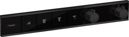 Термостатический смеситель Hansgrohe RainSelect 15382670 для душа, черный матовый, термостат
