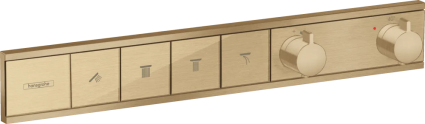 Термостатический смеситель Hansgrohe RainSelect 15382140 для душа, шлифованная бронза, термостат