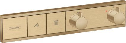 Термостатический смеситель Hansgrohe RainSelect 15380140 для душа, шлифованная бронза, термостат