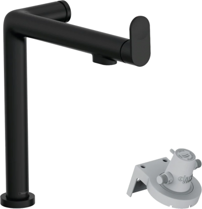 Смеситель для кухни Hansgrohe Aqittura M91 76804670 матовый черный однорычажный, длина излива 19.9 см