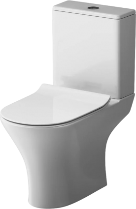 Унитаз-компакт Am.Pm Sense C748600SC FlashClean, безободковый, с микролифтом, белый, 35x65 см