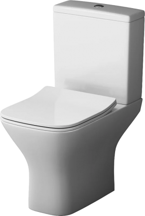 Унитаз-компакт Am.Pm Gem C908601SC безободковый, с микролифтом, белый, 37.5x60.5 см
